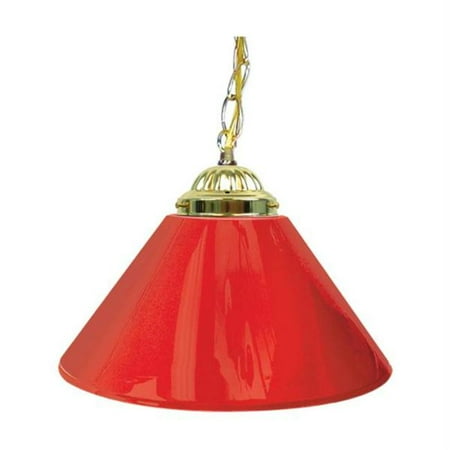 

Trademark Global Plain Red 14 Single Shade Bar Lamp - Brass Hardware