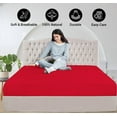 thumbnail image 4 of Fitted Sheet 800 Thread Count 100% Egyptian Cotton 1-Piece Twin Size (39" x 75") Inch 15-Inch Deep Pocket, All-Around Elastic Red Stripe, 4 of 5