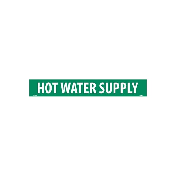 National Marker Pipemarker; Hot Water Supply 2X14 1 1/4 Letter Adhesive Vinyl A1294G