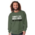 thumbnail image 5 of Funny Hunting 4 Seasons Deer Elk Fowl Sweatshirt for Men or Women Brisco Brands M, 5 of 6