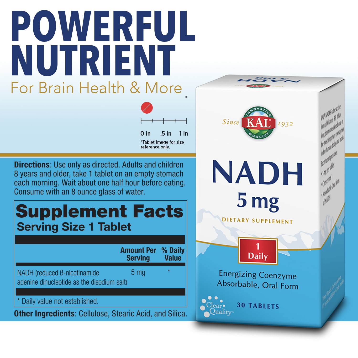 KAL NADH 5mg | 30ct
