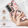 thumbnail image 5 of SaniMore for Samsung Galaxy S24 Case, Flexible TPU Magnetic Cover Support Wireless Charging Slim Flower Grass Pattern Shockproof Protective Shell for Ladies Women Girls, Pink Flowers, 5 of 8