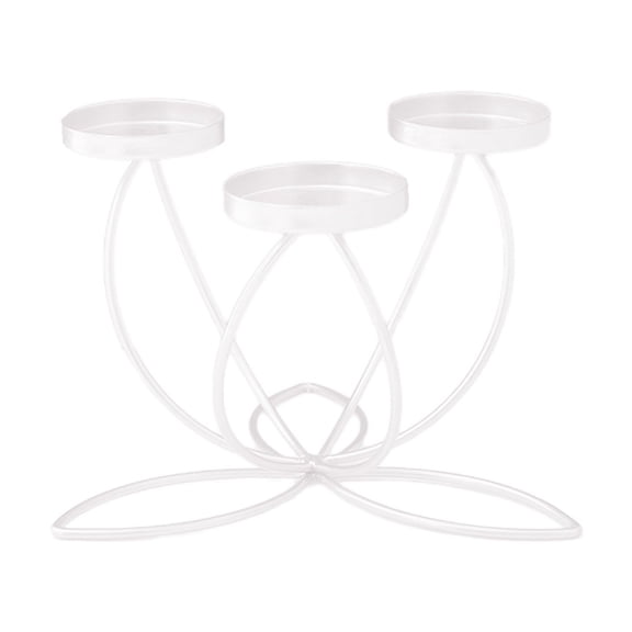 Qholemyo Romantic Iron Candle Three Heads Cup Candle For Candlelight Dinner Home Decoration And Special Iron Candlestick Romantic Candlelight Dinner Props Ornaments