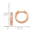thumbnail image 2 of 14k Rose Gold Diamond Hinged Hoop Earrings EM5352, 2 of 2
