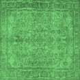 thumbnail image 1 of Ahgly Company Machine Washable Indoor Square Persian Emerald Green Traditional Area Rugs, 6' Square, 1 of 4