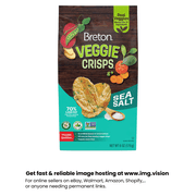 BRETON VEGGIE CRISPS SEA SALT 6OZ