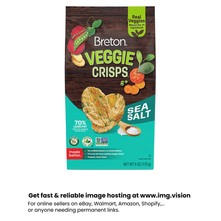 BRETON VEGGIE CRISPS SEA SALT 6OZ
