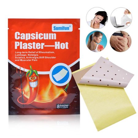 8Pcs/Lot Health Care 8 Pieces/Bag Pain Patch Chinese Medical Hot Capsicum Plaster for Joints Pain Relieving Strain Muscle Neck Back Porous Chilli