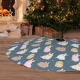thumbnail image 6 of Picia Cute Rabbit Print Christmas Tree Skirt , Christmas Tree Skirt Ornaments for Merry Christmas Holiday Party Decorations Indoor Outdoor-48", 6 of 7