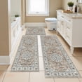 thumbnail image 3 of MeyJey Kitchen Rug Set 3 Piece, Non Slip Machine Washable Mats for Home Floor and Living Room，Brown, 3 of 14