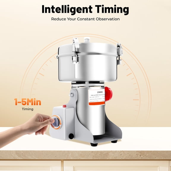 4500W Commercial Grain Mill Grinder 32000 RPM High-Speed Electric Dry Food Grinder for 50-300 Mesh Powder