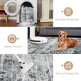 thumbnail image 7 of 8'x10' Washable Area Rug, Non Slip Abstract Rugs, Soft Faux Wool Living Room Rug, Low Pile Rugs for Living Room Bedroom Dining Room, Grey, 7 of 7