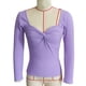 thumbnail image 2 of Slim Fit Twist Front Top,Camisa de manga larga Twist Slim Fit para mujer Blusa de punto acanalado de manga larga Funcionalidad inteligente, 2 of 3