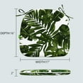 thumbnail image 2 of Palm Green Indoor/Outdoor Chair Cushions with Ties, Seat Pads for Patio Furniture Garden Home Office Decoration, D16xW17 Inch 2 Pack, 2 of 4