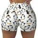 thumbnail image 2 of Balery whiter cute penguin Pantalones cortos de entrenamiento estampados para mujer, sin costuras, ajustados, para gimnasio, yoga, correr, deportes, ejercicio activo, fitness.-X-Large, 2 of 8