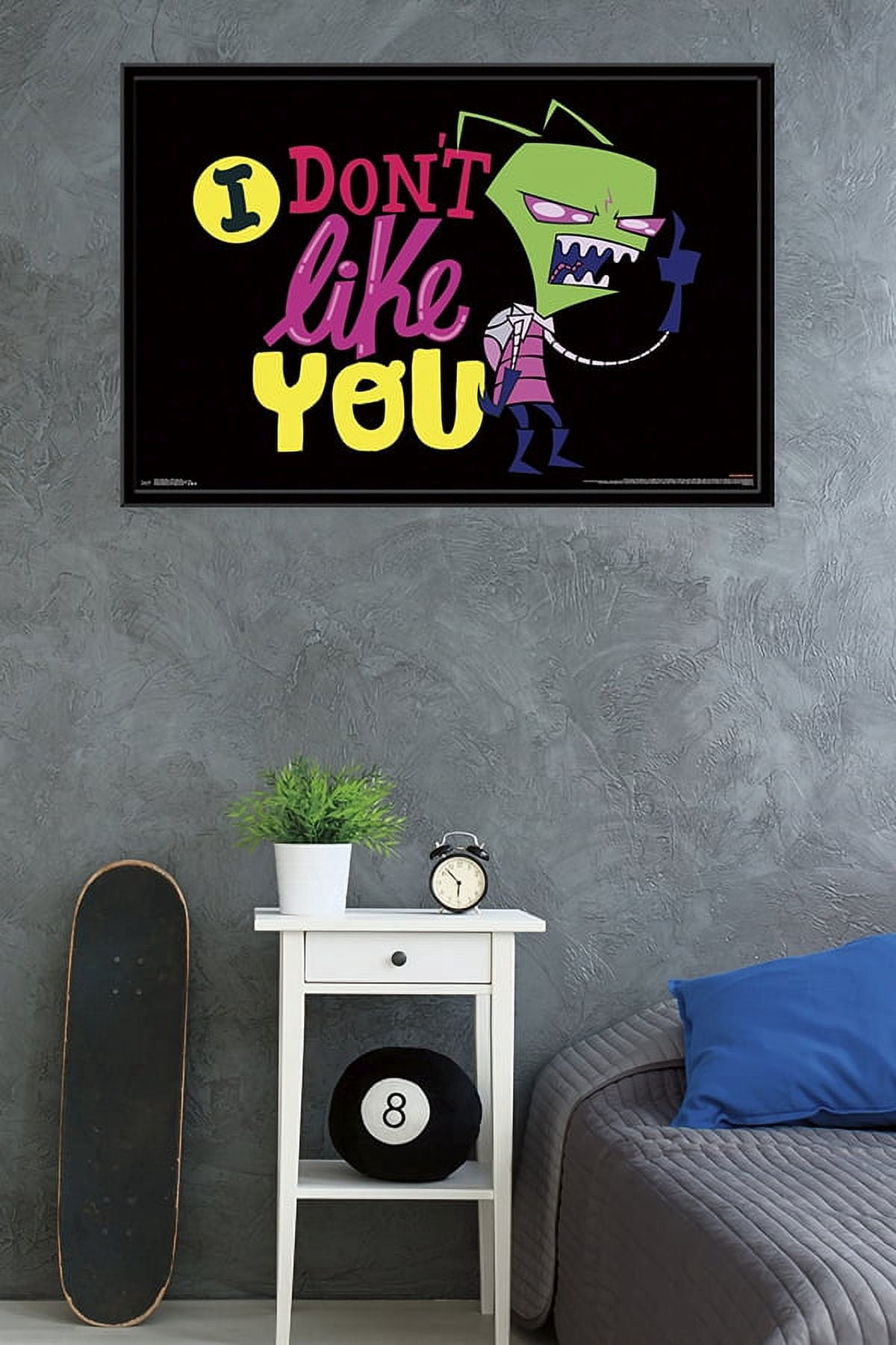 Invader Zim - I Don't Like You Wall Poster, 22.375" x 34", Framed