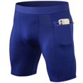 thumbnail image 1 of Pantalones cortos de fitness ajustados para hombre con bolsillo con cremallera, elásticos, absorbentes, de secado rápido, para entrenamiento de carrera, pantalones deportivos 11407, 1 of 8