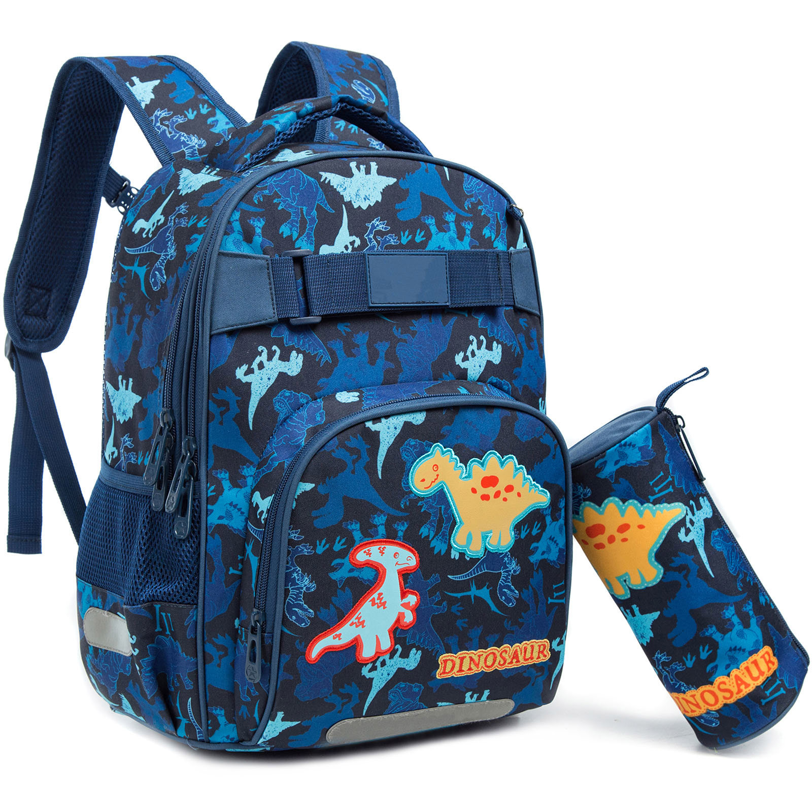 lvyH Kids School Backpack Unicorn Dinosaur Waterproof Schoolbag with Pencil Case Boys Girls Travel Outdoor,Blue - image 1 of 8