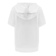 thumbnail image 7 of Xudanell Womens Clothes Fashion Half Zip Hoodie Short Sleeve Pocket Oversized Comfort Colors Sweatshirt Top White M, 7 of 7