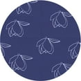 thumbnail image 1 of Ahgly Company Machine Washable Indoor Round Transitional Royal Blue Area Rugs, 6' Round, 1 of 7