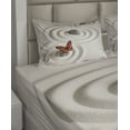 thumbnail image 4 of Ambesonne Butterfly Fitted & Top Sheet Set with Shams, Rocks Serenity, Beige Orange, 4 of 5