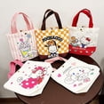 thumbnail image 2 of Bolsos de hombro de Hello Kitty para mujer, bolso de lona impermeable con dibujos animados Sanrio, con bolsillo interior con cremallera, regalo de cumpleaños para niñas, novedad de 2023, 2 of 2