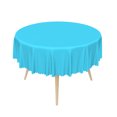 thumbnail image 6 of Tchckioa Solid Color 70 Inch Round Tablecloth,Oil-resistant Table Cloth Cover for Restaurant,Turquoise Blue, 6 of 6