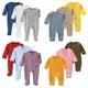 thumbnail image 2 of Pijamas para bebé recién nacido, Ropa De dormir 100% De algodón con cremallera, con calcetines, para otoño y primavera, 2 of 4
