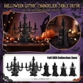 thumbnail image 2 of Izexuh 6Pcs Black Halloween Candle Holder, 3D Stand for Home Desktop, Spooky Party Table Decor with Sturdy Paper Construction for Shelf Mantel Entryway and Holiday Party Display, 2 of 7