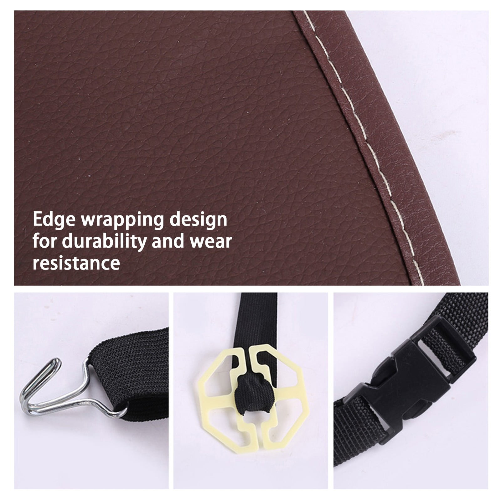 Multifunctional PU Leather Car Seat Storage Bag, Foldable Backseat Organizer with Dining Table Tray, Waterproof Large Capacity Car Storage, for Phones, Bottles and Toys, for Cars SUVs