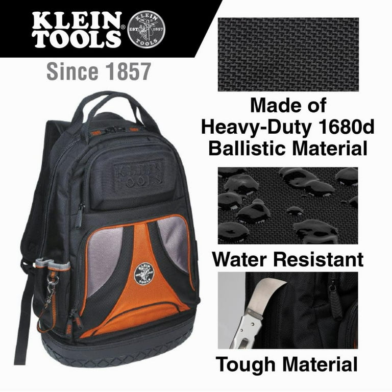 Klein Tools 55421BP-14 Black & Orange Tradesman Pro 39 Pocket Backpack 