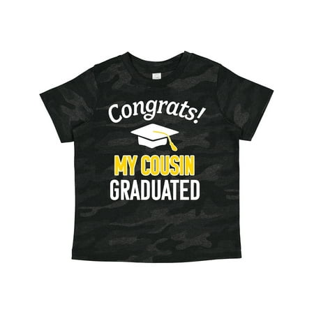 

Inktastic Congrats! My Cousin Graduated with Cap Gift Toddler Boy or Toddler Girl T-Shirt