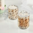thumbnail image 2 of Yayeee 2 Pack Qtip Holder Bathroom Cotton Swab Canister with Lid Clear Dispenser Set, Watercolor Seashells, 2 of 6