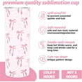 thumbnail image 4 of Pink Bow Tumbler with Lid Straw 20 Oz Cute Coquette Bowknot Travel Coffee Tumbler Cup Boxed for Girls Birthday Party Home Office Classroom Favor Supplies,1 Pc, 4 of 6