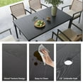 thumbnail image 4 of LAUSAINT HOME Patio Dining Set, 7-Piece Outdoor Wicker Furniture with Rectangular Table and 6 Chairs, Brown, 4 of 7