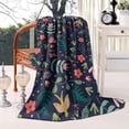 thumbnail image 2 of Pioneer Flower Floral Print Pattern Blanket,Comfortable Soft Lamb Wool Throw Blanket,All Season,Warm Lightweight Blankets for Sofa Bed Couch Living Room Chair,40"x50", 2 of 4