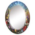thumbnail image 2 of DESIGN ART Designart "Abstract Wildflowers Chromatic Meadows I" Floral Modern Wall Mirror 20in.x30in., 2 of 4