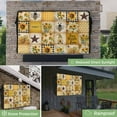 thumbnail image 2 of Outdoor TV Cover 70 to 75 Inches, Farmhouse Sunflower Gnome Bee Star Yellow Buffalo Plaid Patchwork Waterproof TV Cover with Remote Control Pocket, Flat Screen TV Cover Protector for Outside TV, 2 of 6