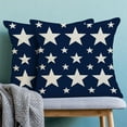 thumbnail image 2 of 4th of July Pillow Covers 20x20 Blue and White Patriotic Stars Outdoor Decor Throw Pillows for Couch American Flag Independence Day Pillowcase Decorative Cushion Case for Sofa Bed Set of 2, 2 of 6