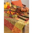 thumbnail image 4 of SARO 1221.M1372B 13 x 72 in. Rectangle Fall Foliage Autumn Leaves Design Jacquard Cotton Table Runner  Multi Color, 4 of 4