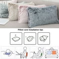 thumbnail image 6 of Gustave Set of 2 Soft Faux Fur Pillows Case, Luxury Decoration Plush Cushion Cover for Car Home Sofa Bedroom 12 x 20 Inches Throw Pillow Cover "Pink Ombre, 2 PCS", 6 of 8