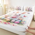 thumbnail image 4 of Erosebridal Kawaii Rabbit Butterfly Full Size Sheets,Colorful Dino Eggs Bed Sheets For Girls Kids 4-Piece, 4 of 6