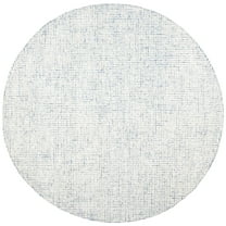 SAFAVIEH Abstract Dalia Geometric Area Rug, Ivory/Blue, 10' x 10' Round