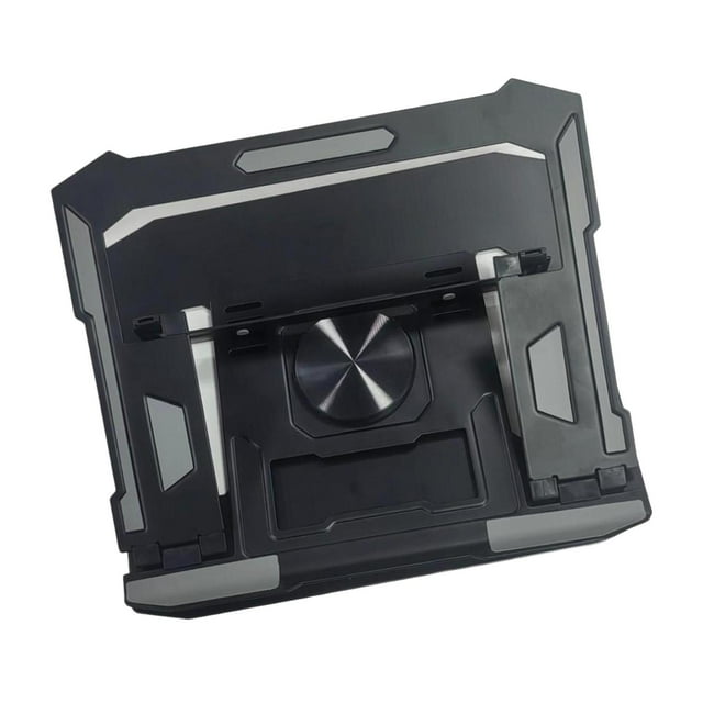 Soporte plegable para computadora portátil, soporte ergonómico para computadora, ajustable en 4 niveles de altura, base elevadora para mesa de hasta Negro