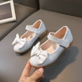 thumbnail image 6 of LNMQLPDBS Girls Shoes Leather Round Toe Adjustable Band Baby Loafers Shoes with Big Bow for Spring Summer Flower Girl Pretty Flat Princess Shoes Toddler Girl Dress Shoes for Wedding Communion, 6 of 6