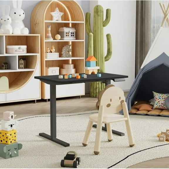 Small Electric Standing Desk 31.5”×20“, Adjustable Height Sit Stand Workstation with 154 lbs Weight Capacity for Study & Home Office