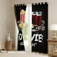 thumbnail image 3 of Manfei Vintage Cinema Tricket Curtains Pack of 2 (42x84 Each), Popcorn Filmstrip Curtains Blackout, Movie Theater Theme Bedroom Curtains, Curtains and Drapes Decor, 3 of 6