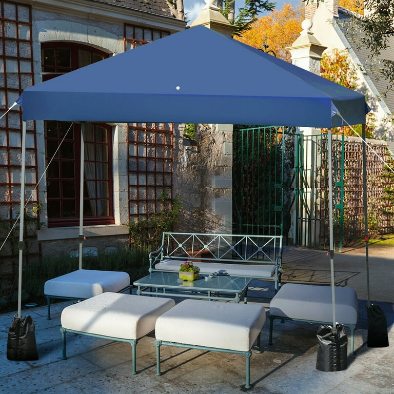 Gymax Foldable 8x8 FT Outdoor Beach Pop Up Canopy Tent with