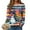 Navy, variant on TTUHYWXI Women's Vintage Colorful Christmas Tree Print Sweatshirt Santa 3D Ugly Christmas Sweater for Women Gift (Navy, S)