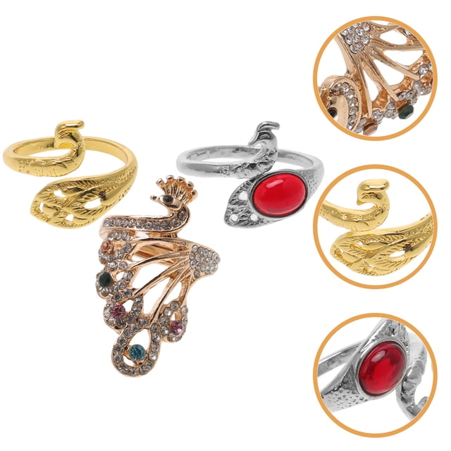 Houderco 3Ud Anillos Para Tejer Con Guía De Hilo De Aleación Resistente Para Crochet Y